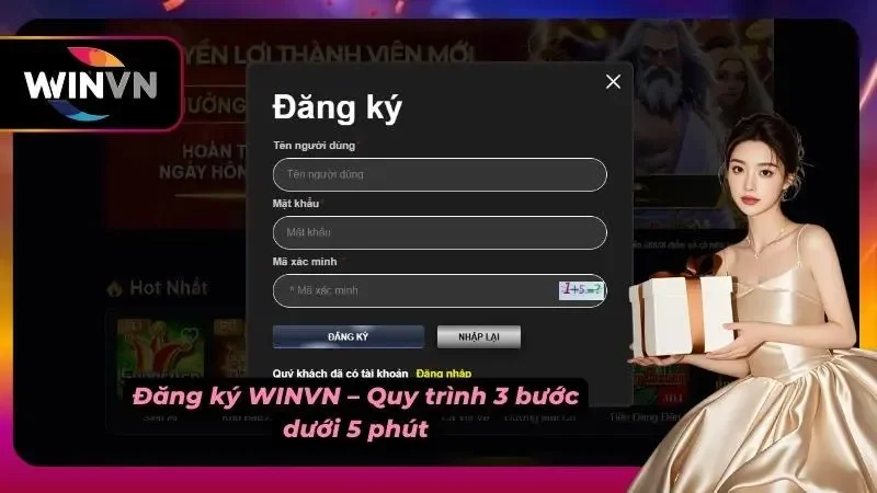 Biểu mẫu đăng ký hiển thị rõ các thông tin cần hoàn tất