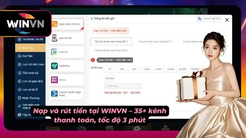 Hệ thống hỗ trợ nhiều phương thức giao dịch khác nhau
